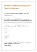 BYU GSCM 201 Midterm Exam Questions With Correct Answers 