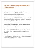 GSCM 201 Midterm Exam Questions With Correct Answers&period;
