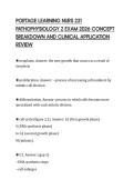 PORTAGE LEARNING NURS 231&NewLine;PATHOPHYSIOLOGY 2 EXAM 2026 CONCEPT&NewLine;BREAKDOWN AND CLINICAL APPLICATION&NewLine;REVIEW