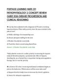 PORTAGE LEARNING NURS 231&NewLine;PATHOPHYSIOLOGY 2 CONCEPT REVIEW&NewLine;GUIDE 2026 DISEASE PROGRESSION AND&NewLine;CLINICAL REASONING