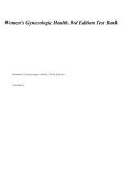 Test Bank For Women's Gynecologic Health&comma; 3rd Edition by Kerri Durnell Schuiling and Frances E&period; Likis