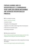 PORTAGE LEARNING NURS 231&NewLine;PATHOPHYSIOLOGY 2 COMPREHENSIVE&NewLine;STUDY GUIDE 2026 DISEASE MECHANISMS&NewLine;AND ADVANCED PATHOPHYSIOLOGY&NewLine;PRINCIPLES