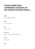 PORTAGE LEARNING NUR231&NewLine;COMPREHENSIVE EXAMINATION TEST&NewLine;2026 QUESTIONS SOLUTIONS GRADED A&plus;
