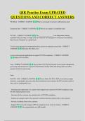 QIR Practice Exam UPDATED &NewLine;QUESTIONS AND CORRECT ANSWERS