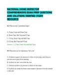 NATIONAL HOME INSPECTOR&NewLine;COMPREHENSIVE EXAM PREP QUESTIONS&NewLine;AND SOLUTIONS VERIFIED STUDY&NewLine;RESOURCE