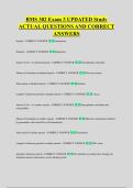 BMS 302 Exam 3 UPDATED Study &NewLine;ACTUAL QUESTIONS AND CORRECT &NewLine;ANSWERS