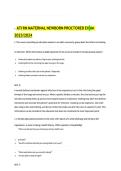 ATI RN MATERNAL NEWBORN PROCTORED EXAM&NewLine;2023&sol;2024