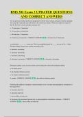BMS 302 Exam 3 UPDATED QUESTIONS &NewLine;AND CORRECT ANSWERS