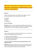 NSG 552 Psychopharmacology Practice Exam Questions and Answers with Rationales Latest Versions Top Rated A&plus;