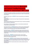 Critical Care Nursing Questions and Correct Verified Answers Graded A&plus; Guaranteed 100&percnt; Pass