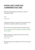 NATIONAL USPAP COURSE EXAM&NewLine;COMPREHENSIVE STUDY GUIDE&NewLine;