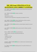 MIC 205 Exam UPDATED ACTUAL &NewLine;QUESTIONS AND CORRECT ANSWERS