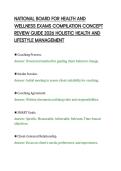 NATIONAL BOARD FOR HEALTH AND&NewLine;WELLNESS EXAMS COMPILATION CONCEPT&NewLine;REVIEW GUIDE 2026 HOLISTIC HEALTH AND&NewLine;LIFESTYLE MANAGEMENT&NewLine;