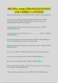 MIC205A- Exam UPDATED QUESTIONS &NewLine;AND CORRECT ANSWERS
