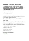 NATIONAL BOARD FOR HEALTH AND&NewLine;WELLNESS EXAMS COMPILATION EXAM&NewLine;PREPARATION PACK 2026 KEY CONCEPTS&NewLine;AND REVISION NOTES