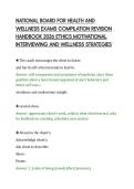 NATIONAL BOARD FOR HEALTH AND&NewLine;WELLNESS EXAMS COMPILATION REVISION&NewLine;HANDBOOK 2026 ETHICS MOTIVATIONAL&NewLine;INTERVIEWING AND WELLNESS STRATEGIES&NewLine;