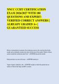 NNCC CCHT CERTIFICATION &NewLine;EXAM 2026&sol;2027 WITH 180 &NewLine;QUESTIONS AND EXPERT&NewLine;VERIFIED CORRECT ANSWERS &vert; &NewLine;ALREADY GRADED A&plus; &vert; &NewLine;GUARANTEED SUCCESS