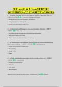 PCI Level 1 & 2 Exam UPDATED &NewLine;QUESTIONS AND CORRECT ANSWERS
