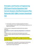 Principles and Practice of Engineering &NewLine;&lpar;PE&rpar; Exam Practice Questions And &NewLine;Correct Answers &lpar;Verified Answers&rpar; Plus &NewLine;Rationale 2027 Q&A&vert; Instant Download &NewLine;Pdf&period;