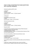 HIM 410 FINAL EXAM PRACTICE EXAM QUESTIONS WITH VERIFIED ANSWERS