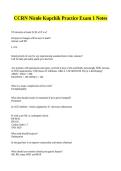 CCRN Nicole Kupchik Practice Exam 1 Notes