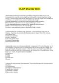 CCRN Practice Test 1 Answered set verified