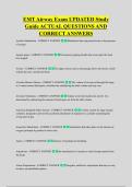 EMT Airway Exam UPDATED Study &NewLine;Guide ACTUAL QUESTIONS AND &NewLine;CORRECT ANSWERS