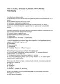 HIM 410 QUIZ 3 QUESTIONS WITH VERIFIED ANSWERS