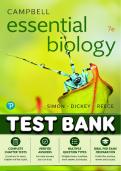 Test Bank for Campbell Essential Biology&comma; 7th Edition &lpar;Simon&comma; Hogan & Reece&comma; 2020&rpar; &vert; All Chapters 1&ndash;29 Covered&NewLine;