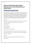 Milestone Certified Design Engineer &lpar;MCDE&rpar; &NewLine;Assessment Exam &vert; Latest Verified Questions and &NewLine;Detailed Answers