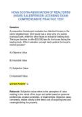NOVA SCOTIA ASSOCIATION OF REALTORS&reg; &lpar;NSAR&rpar; SALESPERSON LICENSING EXAM&colon; COMPREHENSIVE PRACTICE TEST 