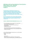 NSC Defensive Driving Course Final Exam Practice Questions &vert;&NewLine;National Safety Council &colon; 2026&sol;2027&NewLine;Complete Questions and Answers &NewLine;Graded A&plus;&NewLine;