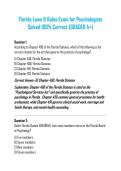 Florida Laws & Rules Exam for Psychologists Solved 100&percnt; Correct &lpar;GRADED A&plus;&rpar;