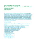 HCR 240 FINAL ACTUAL EXAM -&NewLine; Practice Questions & Verified  Answers With Rationale&NewLine; NEW EXAM BANK&NewLine;GRADED A&plus;&NewLine;