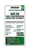 NURS 306 Exam 1 Expanding Family and Community Questions And Answers 2026&sol;2027 West Coast University