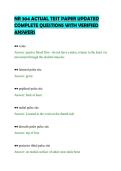 NR 304 ACTUAL TEST PAPER UPDATED&NewLine;COMPLETE QUESTIONS WITH VERIFIED&NewLine;ANSWERS&NewLine;