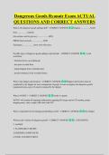 Dangerous Goods Ryanair Exam ACTUAL &NewLine;QUESTIONS AND CORRECT ANSWERS