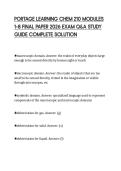 PORTAGE LEARNING CHEM 210 MODULES&NewLine;1&ndash;8 FINAL PAPER 2026 EXAM Q&A STUDY&NewLine;GUIDE COMPLETE SOLUTION