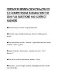 PORTAGE LEARNING CHEM 210 MODULES&NewLine;1&ndash;8 COMPREHENSIVE EXAMINATION TEST&NewLine;2026 FULL QUESTIONS AND CORRECT&NewLine;ANSWERS