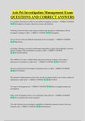 Asis Pci Investigation Management Exam &NewLine;QUESTIONS AND CORRECT ANSWERS