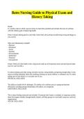 Bates Nursing Guide to Physical Exam and History Taking