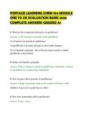 PORTAGE LEARNING CHEM 104 MODULE&NewLine;ONE TO SIX EVALUATION BANK 2026&NewLine;COMPLETE ANSWERS GRADED A&plus;