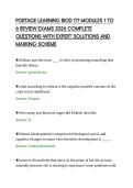PORTAGE LEARNING BIOD 171 MODULES 1 TO&NewLine;6 REVIEW EXAMS 2026 COMPLETE&NewLine;QUESTIONS WITH EXPERT SOLUTIONS AND&NewLine;MARKING SCHEME&NewLine;