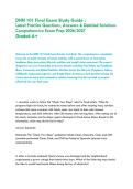 DHN 101 Final Exam Study Guide &colon;&NewLine;Latest Practice Questions&comma; Answers & Detailed Solutions&NewLine;Comprehensive Exam Prep 2026&sol;2027&NewLine;Graded A&plus;&NewLine;