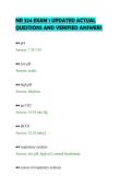 NR 324 EXAM 1 UPDATED ACTUAL&NewLine;QUESTIONS AND VERIFIED ANSWERS&NewLine;