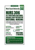 NURS 306 ATI Proctored Maternal Nursing Questions And Answers 2026&sol;2027 West Coast University