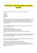 CHAPTER 5 Clinical Reasoning&comma; Assessment&comma; and Plan