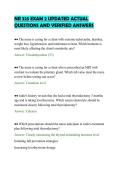 NR 325 EXAM 2 UPDATED ACTUAL&NewLine;QUESTIONS AND VERIFIED ANSWERS&NewLine;