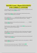 Poli 2051 Exam 1 Hogan QUESTIONS &NewLine;AND CORRECT ANSWERS