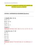 GED updated&excl;&excl;&excl;&excl; EXAMINATION QUESTIONS WITH ANSWERS AND RATIONALES Updated for 2026&sol;2027